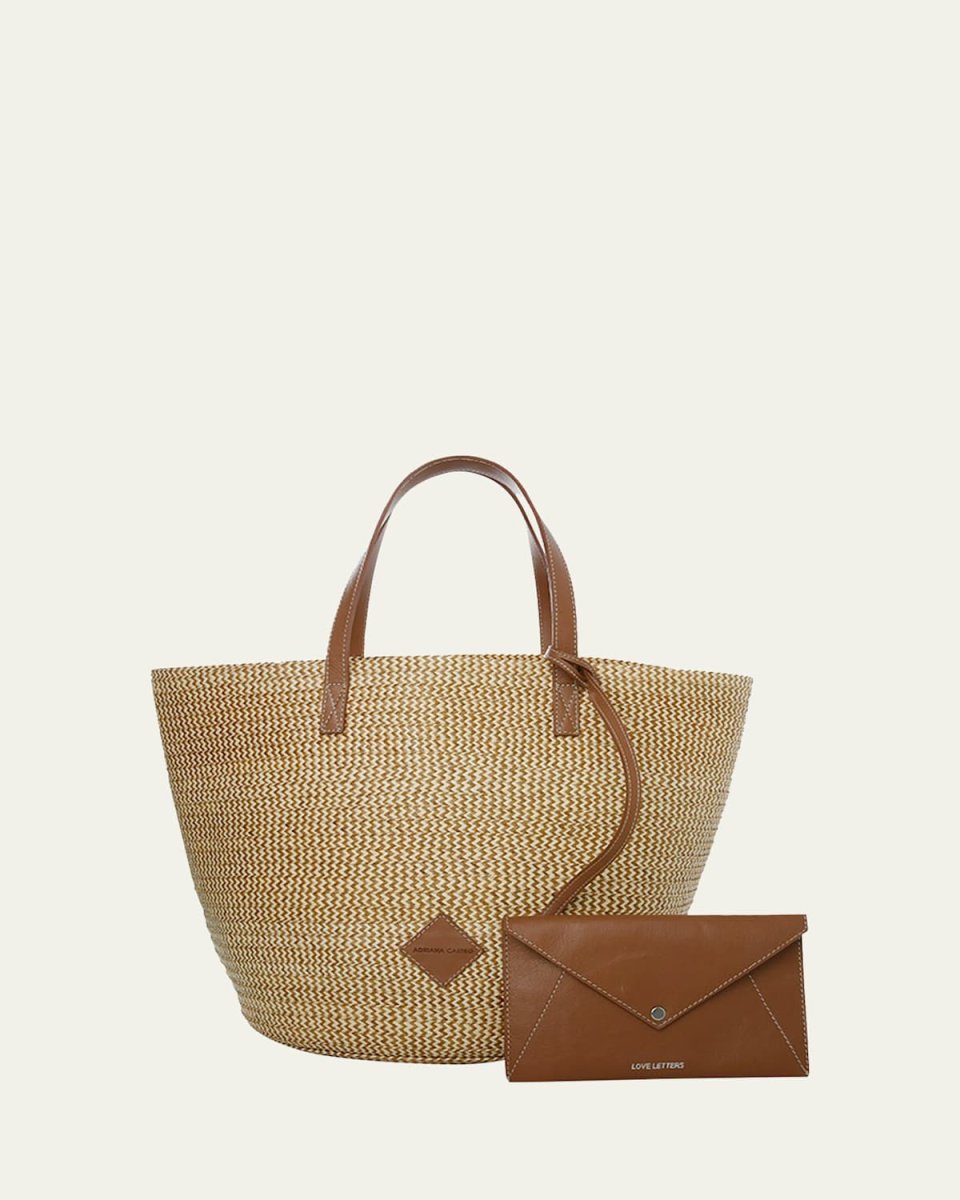 Marcial Two-Tone Woven Cana Flecha Tote Bag